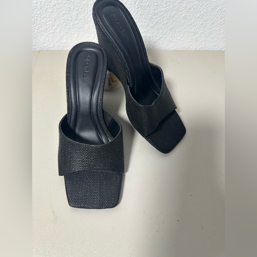 Open Edit Black Women's Wedge